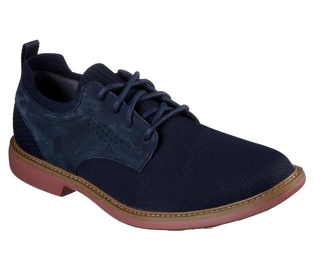Zapatos Sin Cordones Skechers Hombre - Clubman Azul Marino ZRHEP0475